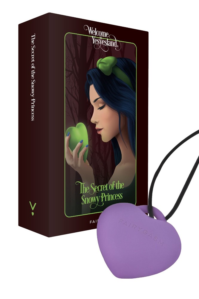 Мінівібратор «Сердечко» FairyGasm PleasureStone violet, 9 режимів, на шнурку - зображення 1