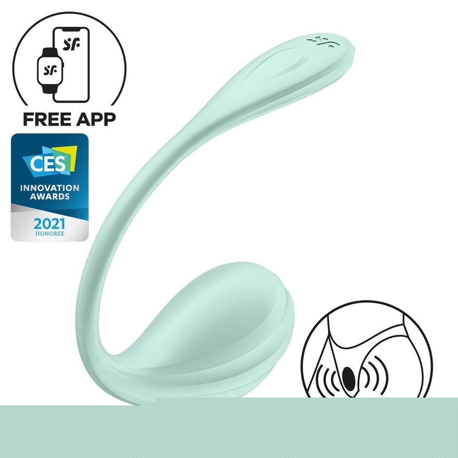 Смарт-віброяйце Satisfyer Smooth Petal Connect App Mint - зображення 1