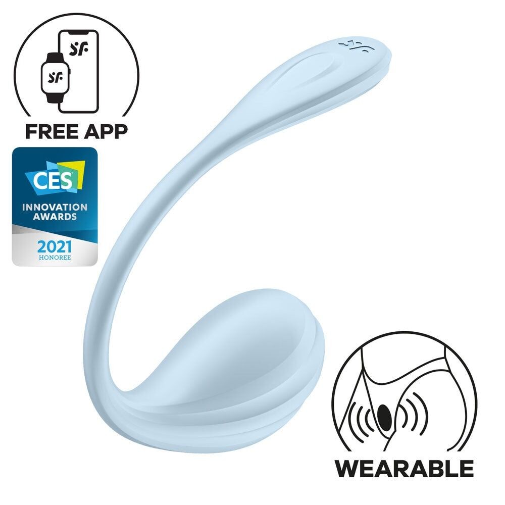 Смарт-віброяйце Satisfyer Smooth Petal Connect App Light Blue - зображення 1