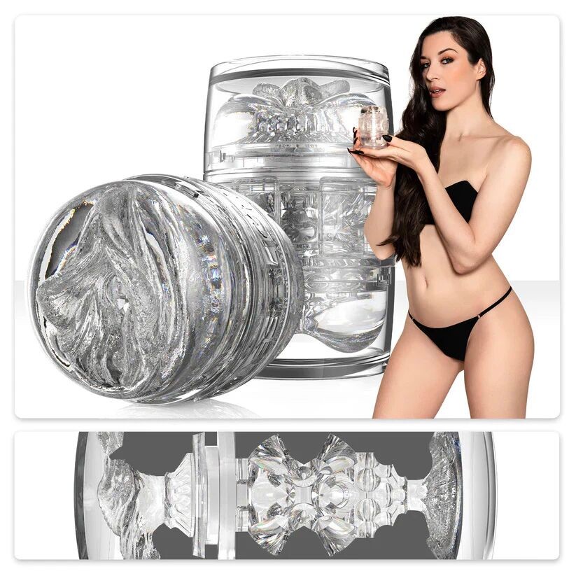 Двосторонній мастурбатор Fleshlight Quickshot Stoya, компактний, наскрізний, зі зліпка вульви та ануса - зображення 1