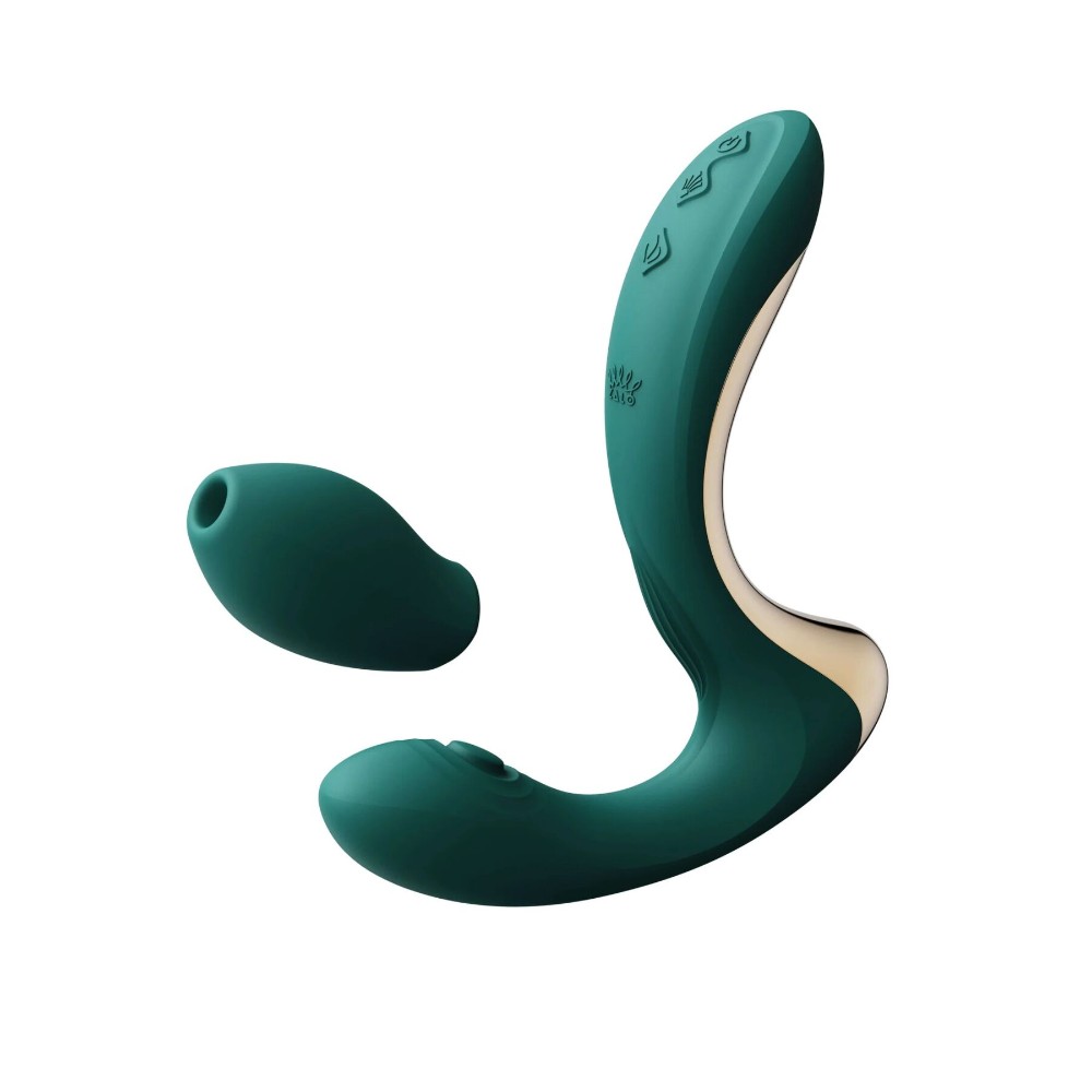 Вібратор-пульсатор з вакуумною насадкою Zalo – Talis G-Spot PulseWave Vibrator Turquoise Green - зображення 1