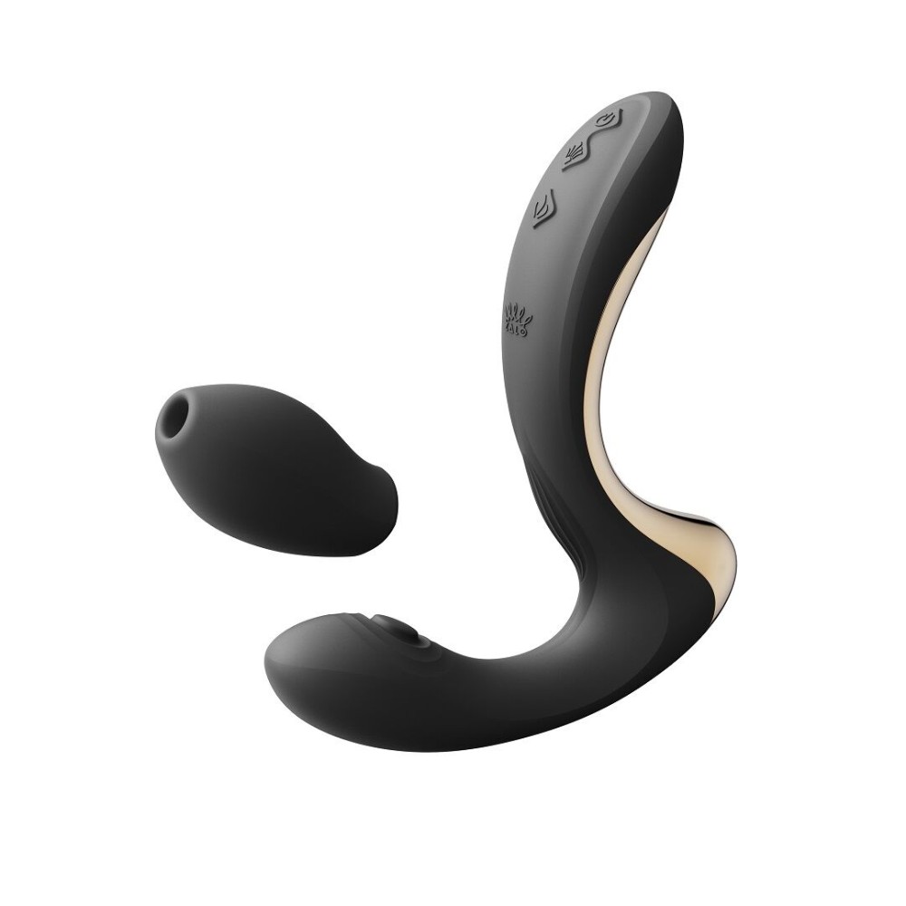 Вібратор-пульсатор з вакуумною насадкою Zalo – Talis G-Spot PulseWave Vibrator Obsidian Black - зображення 1
