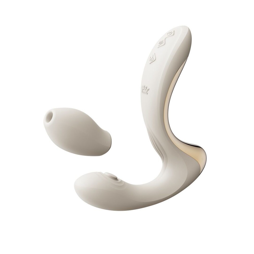 Вібратор-пульсатор з вакуумною насадкою Zalo – Talis G-Spot PulseWave Vibrator Ivory White - зображення 1
