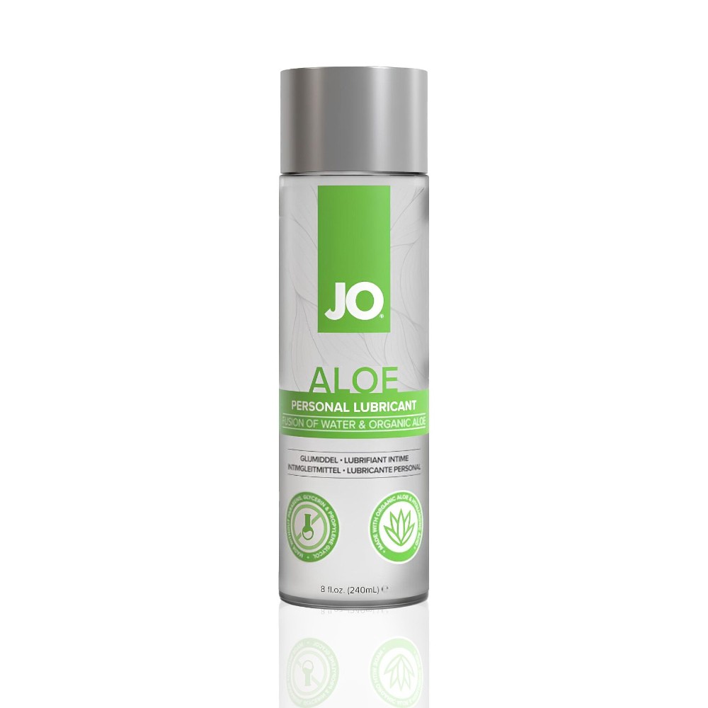 Змазка на водній основі JO H2O Organic Aloe (240 мл), зволожувальний та заспокійливий ефект - зображення 1