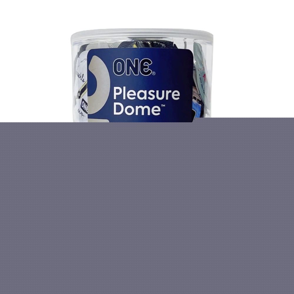 Набір презервативів ONE Pleasure Dome, 100 шт, гладенькі, з розширеною головкою, паковання-тубус - зображення 1