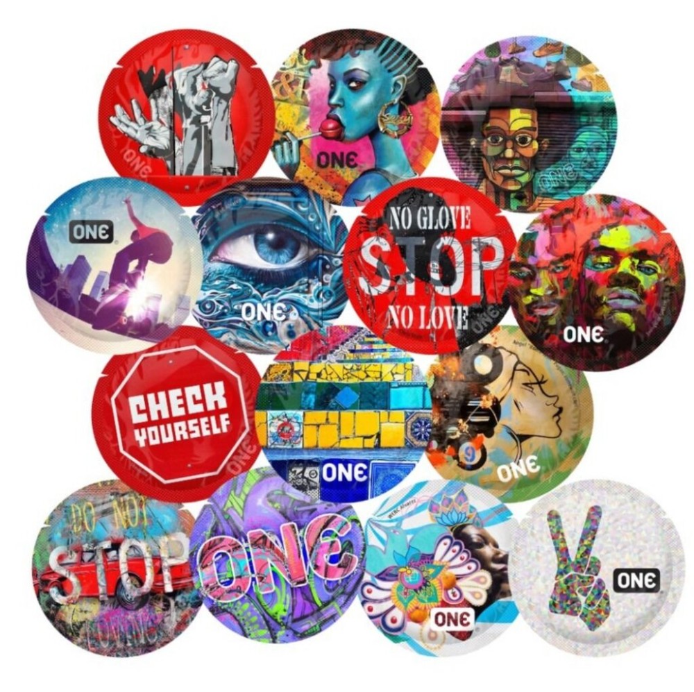 Презерватив ONE Street Art Collection, 1 шт, гладенький, зі змазкою, дизайнерське паковання - зображення 1