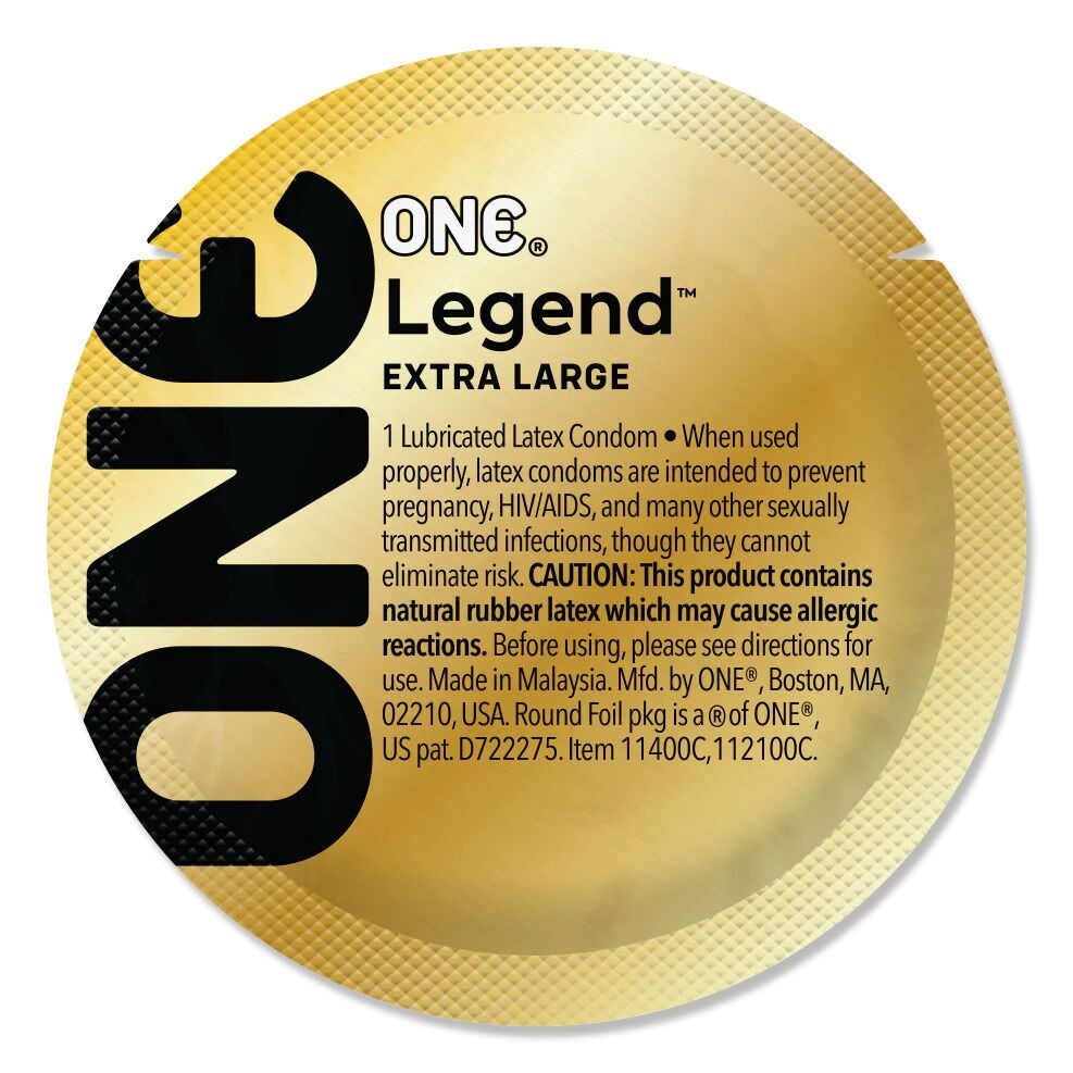 Презерватив ONE Legend XL, 1 шт, збільшений розмір, розширення на кінці, зі змазкою - зображення 1