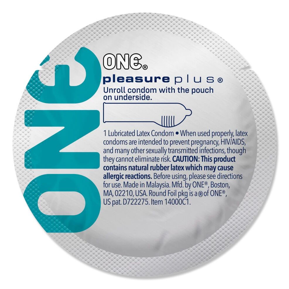 Презерватив ONE Pleasure Plus, 1 шт, з ребристою ділянкою на кінці, зі змазкою - зображення 1