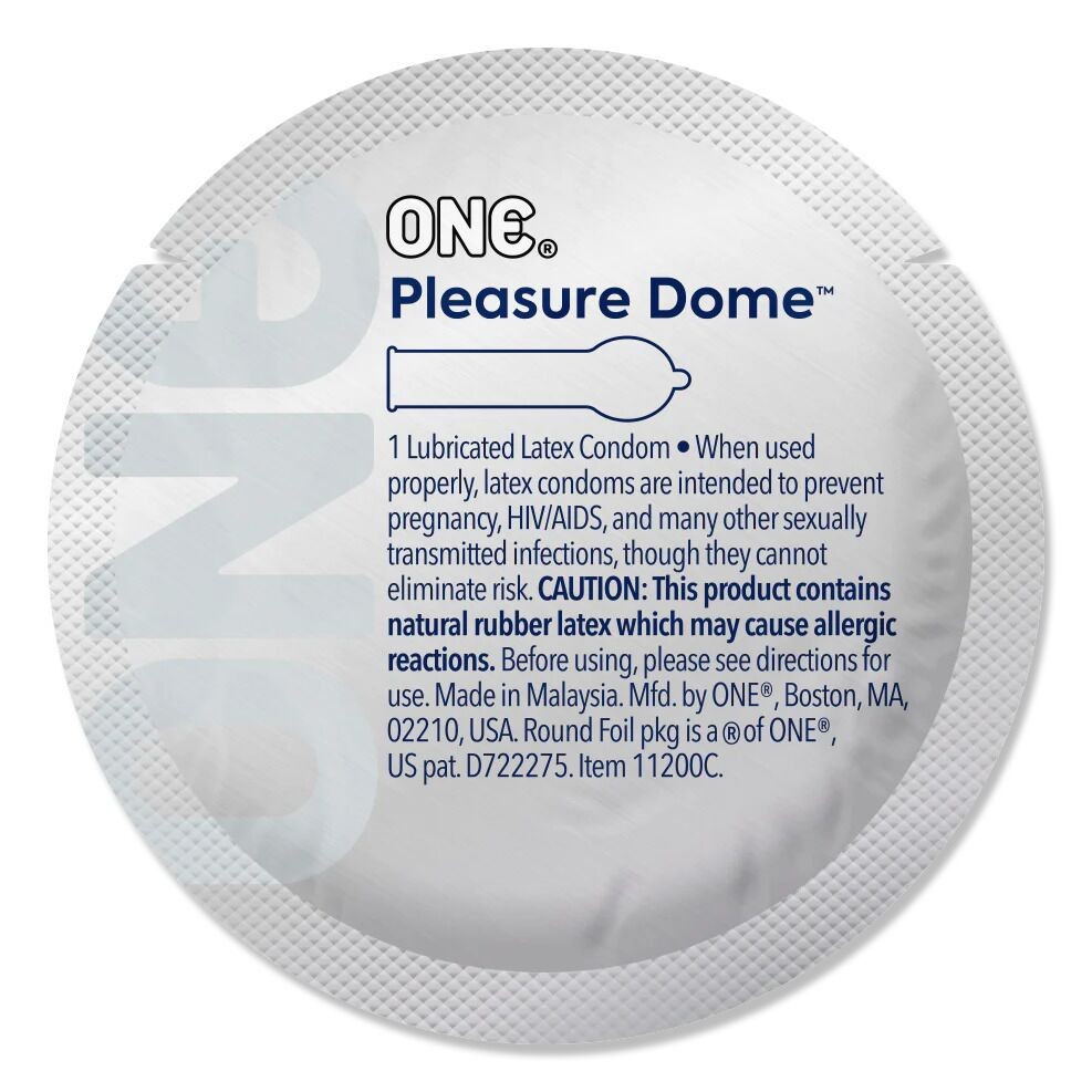 Презерватив ONE Pleasure Dome, 1 шт, гладенький, з розширеною головкою - зображення 1