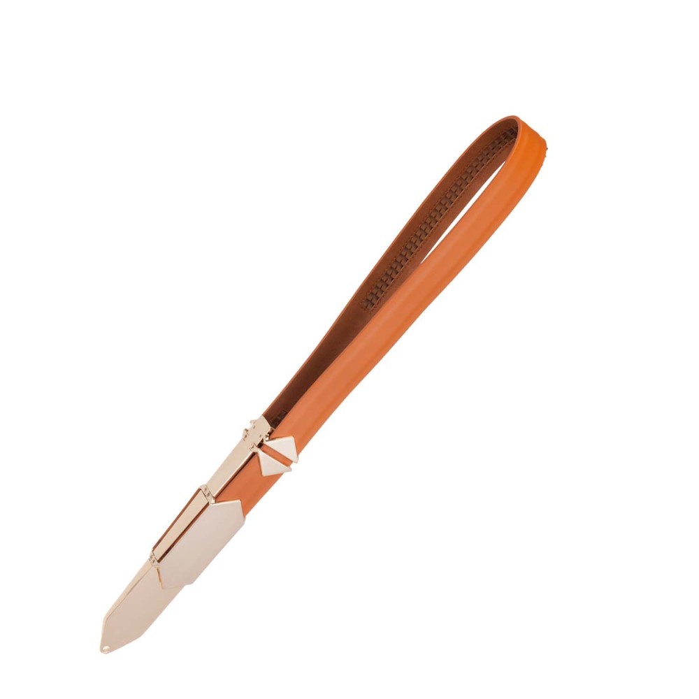 Регульована шльопалка LOCKINK Adjustable Slapper for Impact Play, коричнева, натуральна шкіра - зображення 1