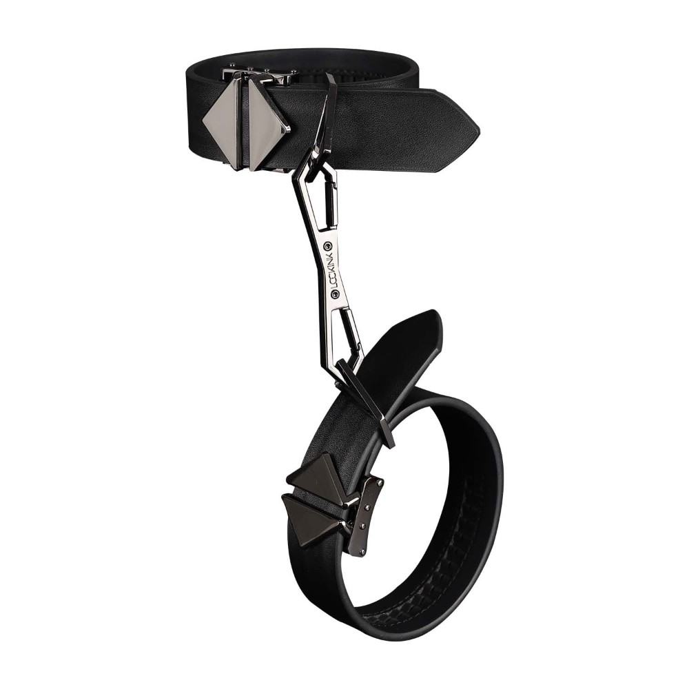 Фіксатори для рук та ніг LOCKINK Wristcuffs/Anklecuffs, чорні, натуральна шкіра - зображення 1
