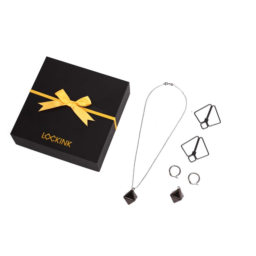 Затискачі для сосків з важкою підвіскою LOCKINK Nipple Clamps with Heavy Pendant, сріблясті - зображення 1