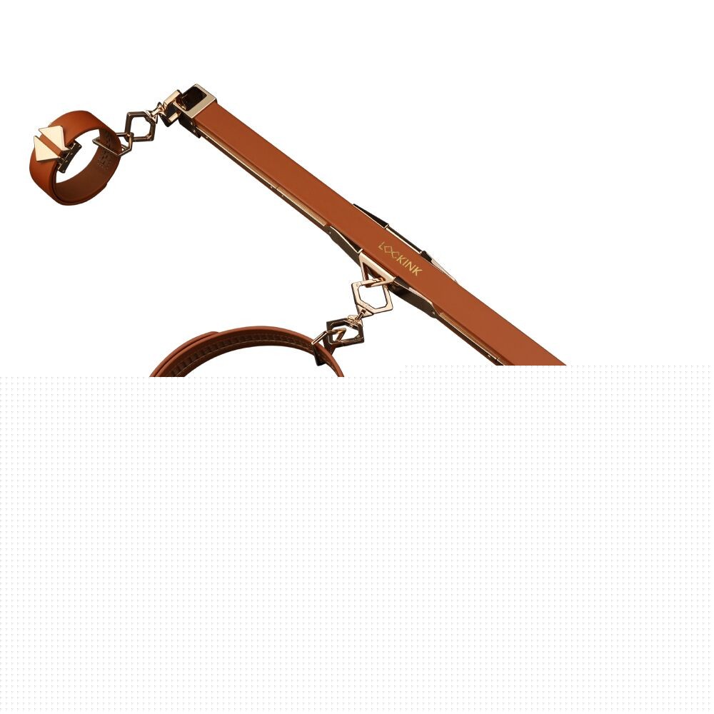 Фіксатор-розпірка LOCKINK Adjustable Spreader Bar Set, коричневий, шкіряний, ремені для шиї, рук/ніг - зображення 1