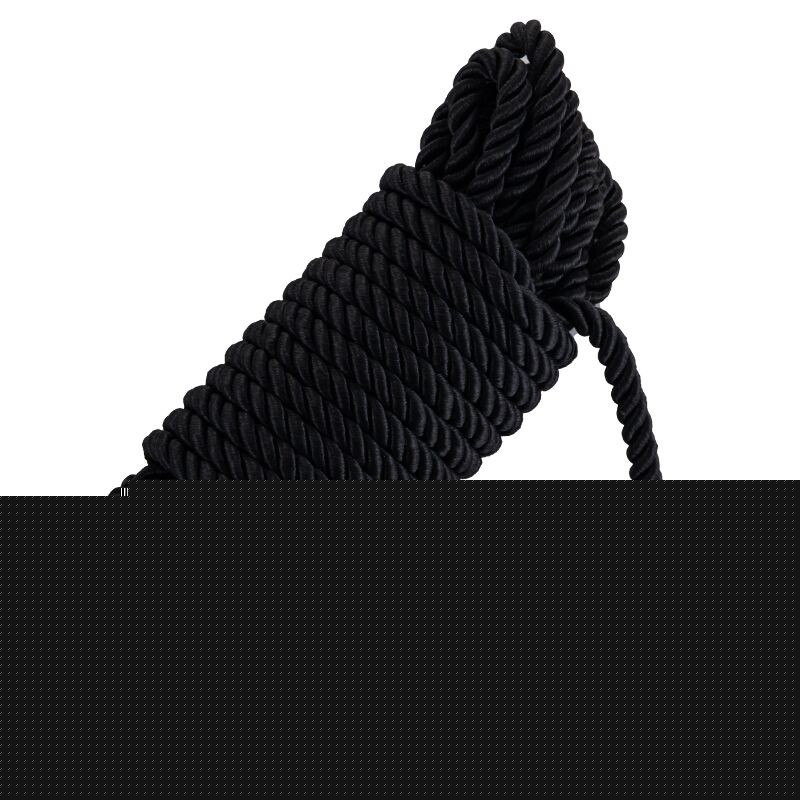 Мотузка для шибарі LOCKINK SEVANDA Shibari Pratice Rope, чорна, 8 м, нейлон+бавовна - зображення 1