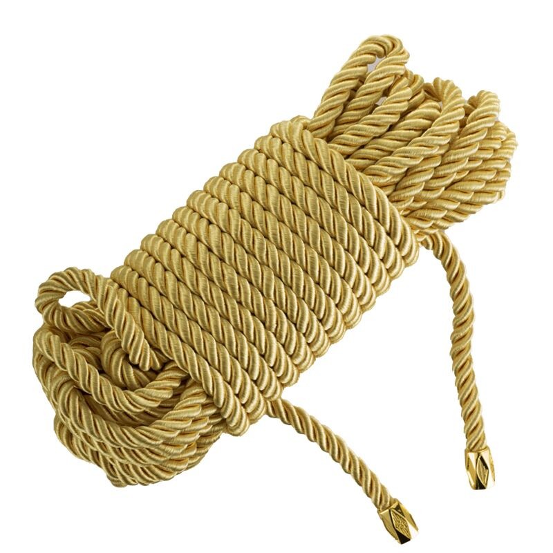 Мотузка для шибарі LOCKINK SEVANDA Shibari Pratice Rope, золотиста, 8 м, нейлон+бавовна - зображення 1