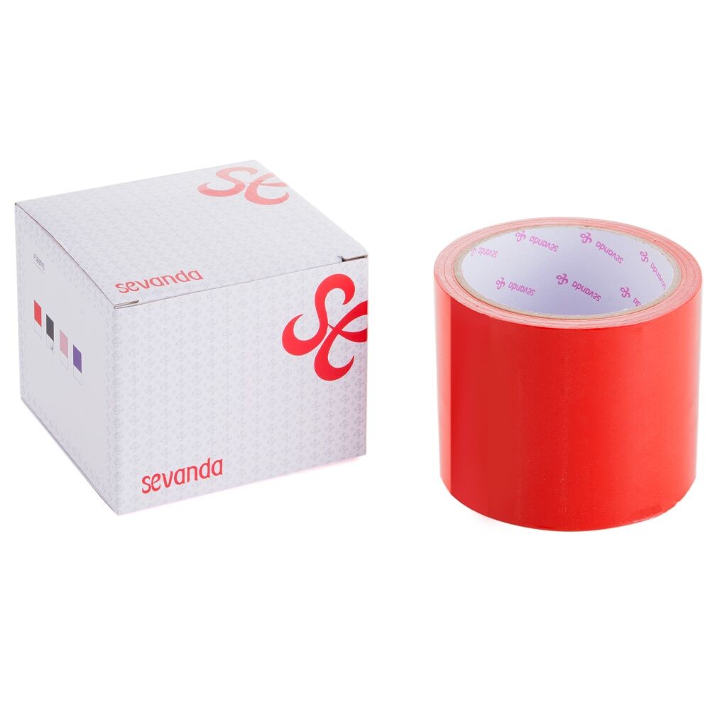 Скотч для бондажу LOCKINK SEVANDA Electrostatic Tape, червона, 16 м - зображення 1