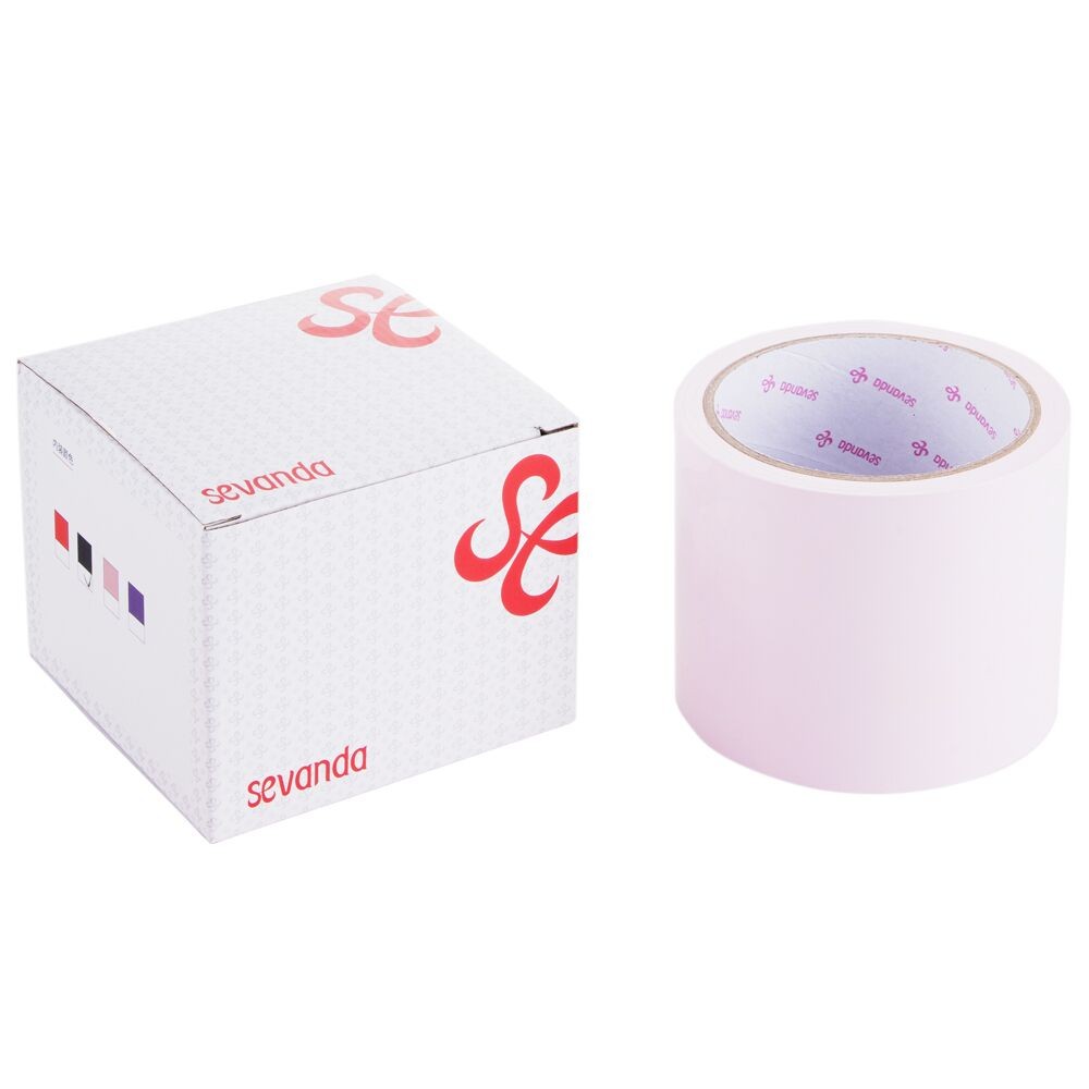 Скотч для бондажу LOCKINK SEVANDA Electrostatic Tape, блідо-рожева, 16 м - зображення 1