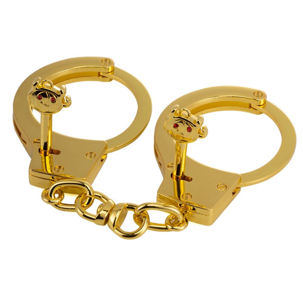 Наручники LOCKINK Pretty-sub Handcuffs, золотисті, металеві, можна відкрити без ключа - зображення 1