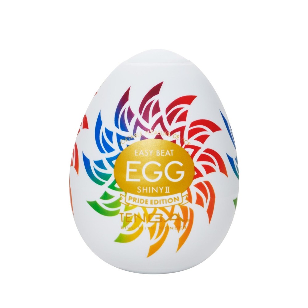 Мастурбатор-яйце Tenga Egg Shiny II Pride Edition, щільний TPE, пробник лубриканту 5 мл, лімітована серія - зображення 1