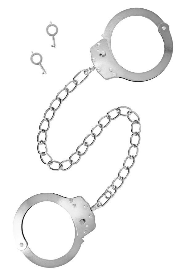 Металеві поножі Fetish Tentation Adjustable metal ankle cuffs - зображення 1