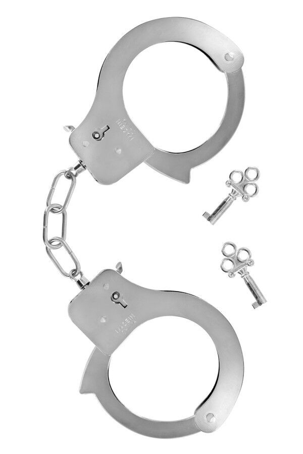 Металеві наручники Fetish Tentation Adjustable metal wrist cuffs, 2 ключі - зображення 1