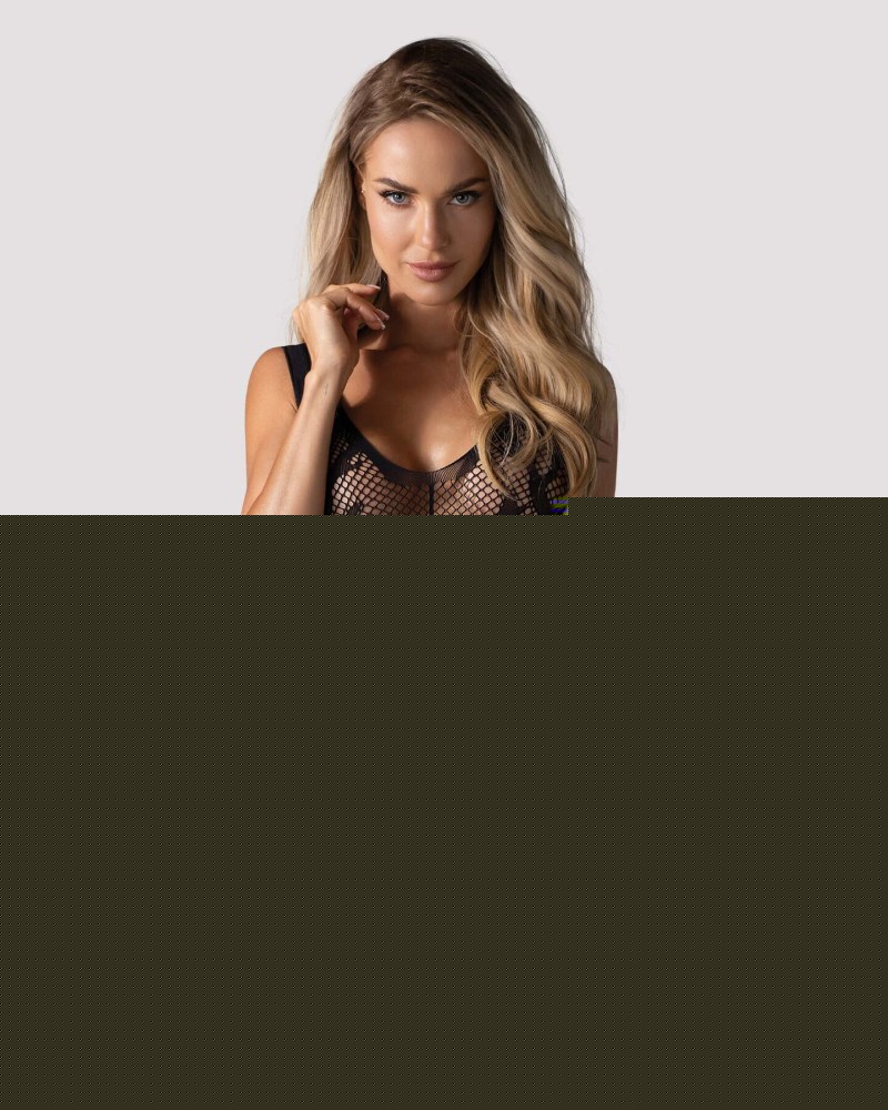 Бодістокінг Obsessive Bodystocking F241, S/M/L, сітка по всьому тілу, відкриті руки, відкрита спина - зображення 1