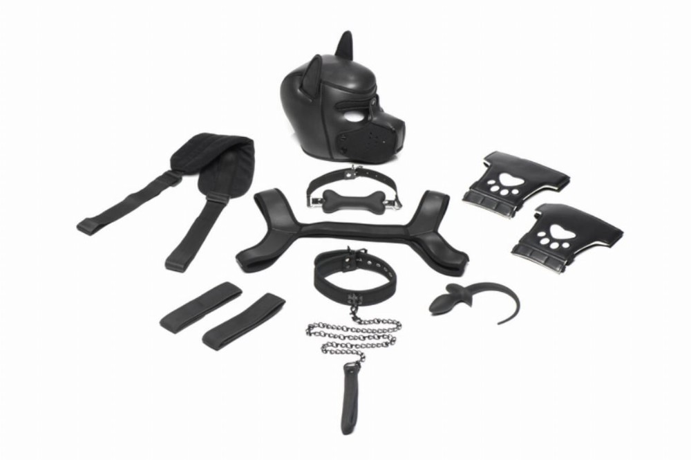 Набір BDSM цуценя Master Series Luxury Pup Arsenal Set - Black - зображення 1