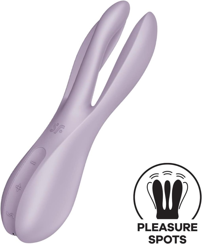 Кліторальний вібратор Satisfyer Threesome 2 Violet, 3 гнучкі пальчики, 3 мотори - зображення 1
