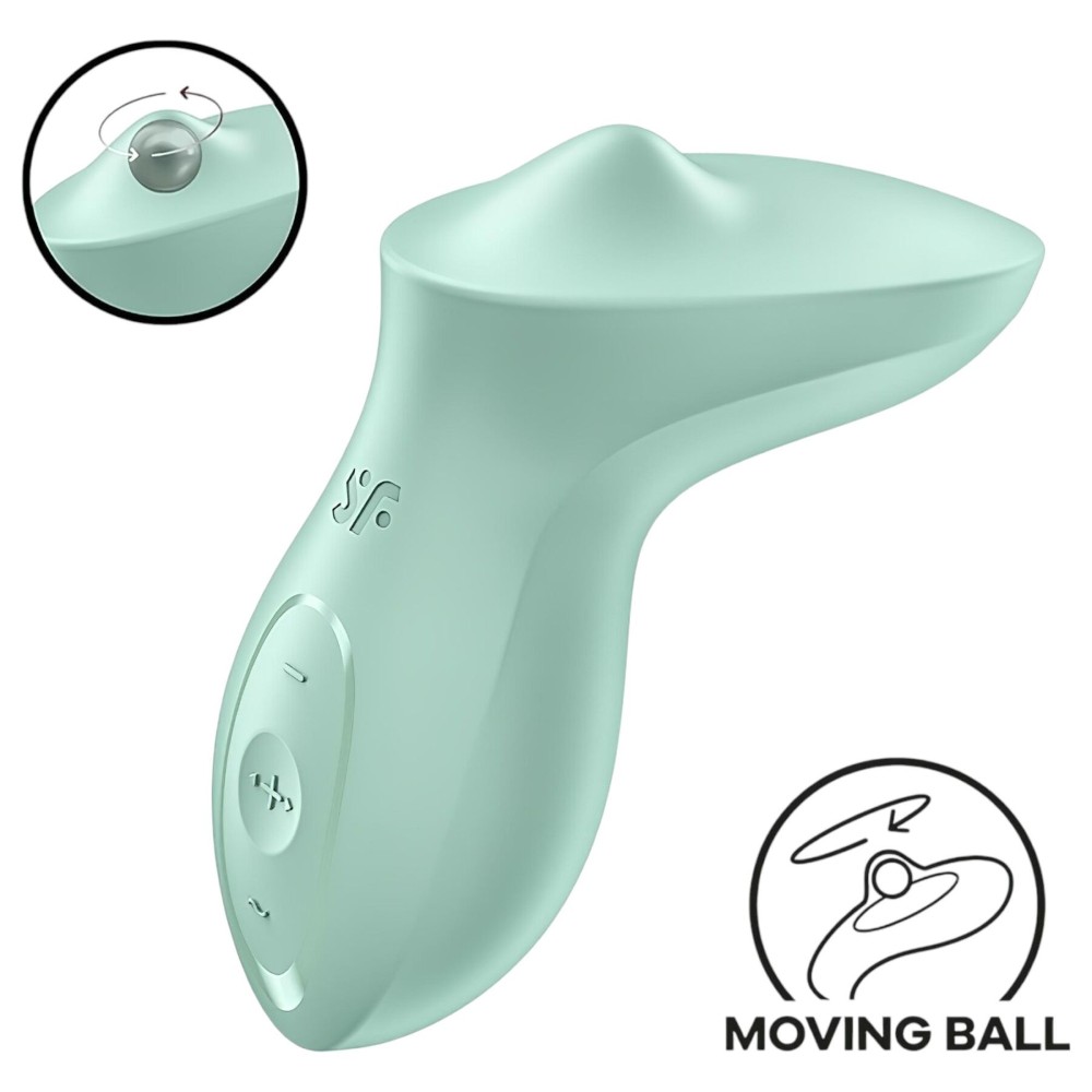 Вібратор для клітора з перлинною стимуляцією Satisfyer Exciterrr Mint, 2 незалежні мотори - зображення 1