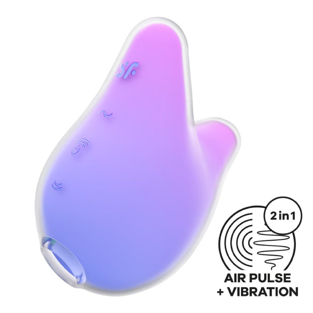 Вакуумний кліторальний стимулятор з вібрацією Satisfyer Mermaid Vibes Violet/Pink, 2 мотори - зображення 1