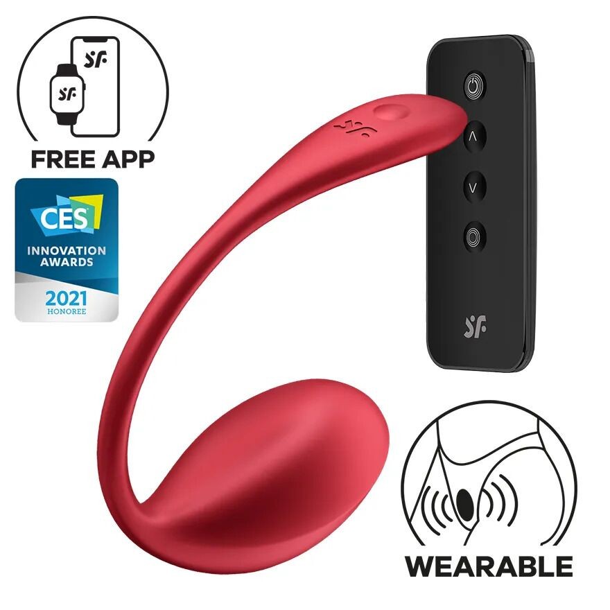 Смарт-віброяйце Satisfyer Shiny Petal Connect App, керування зі смартфона, пульт ДК - зображення 1