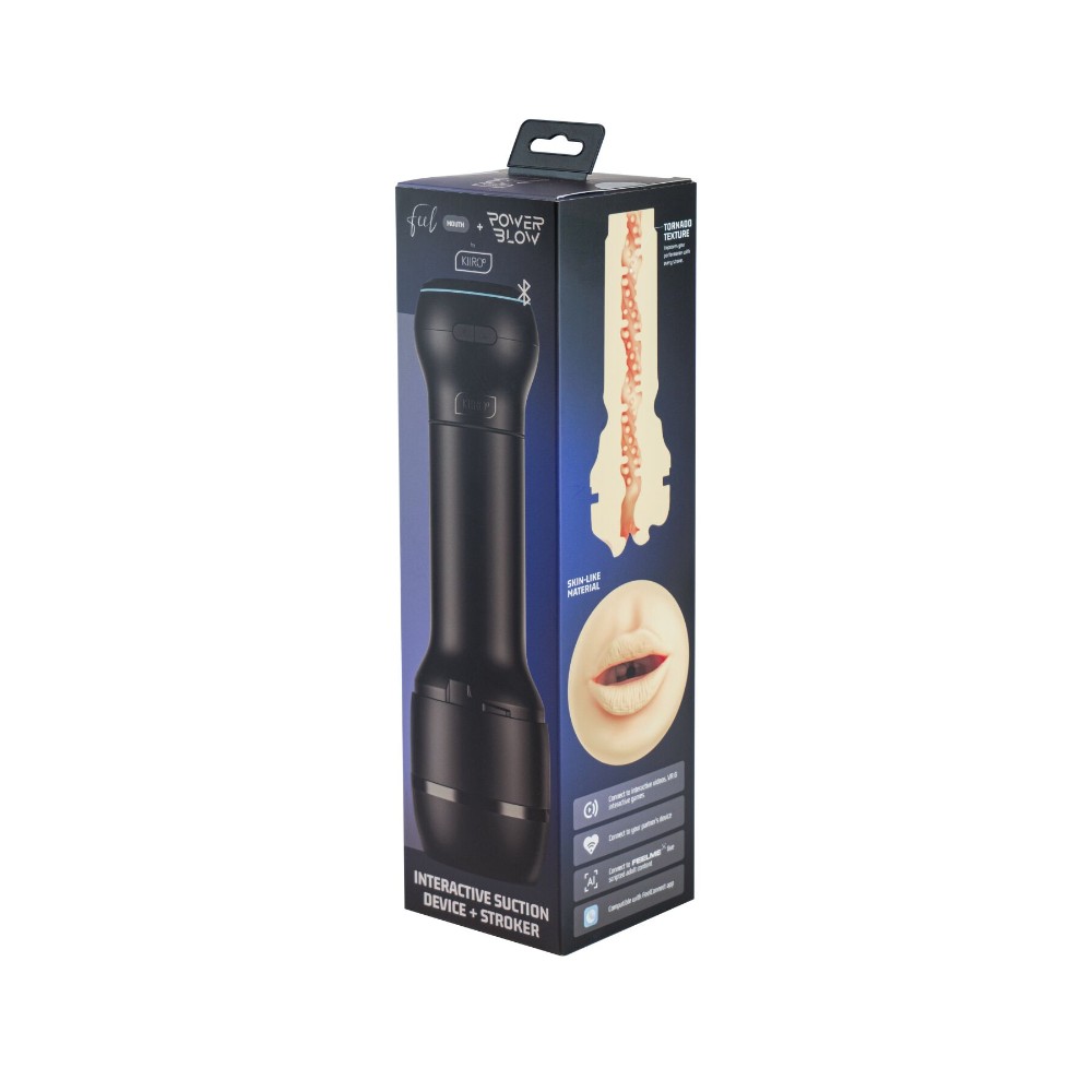 Мастурбатор-ротик Kiiroo Feel Mouth зі всмоктувальною інтерактивною насадкою PowerBlow Combo Set - зображення 1