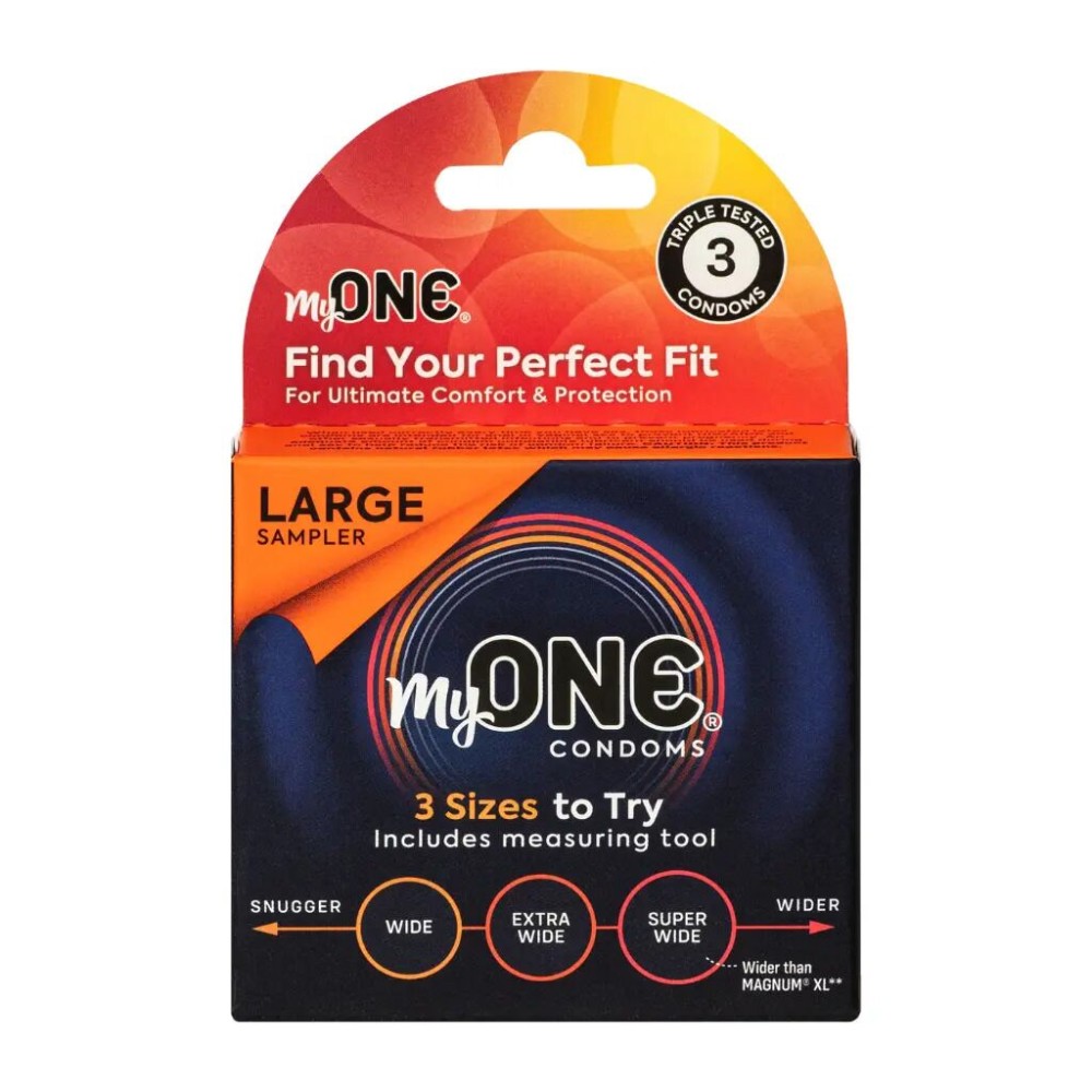 Презервативи MyONE Large Sampler 3 шт, картонна коробка - зображення 1