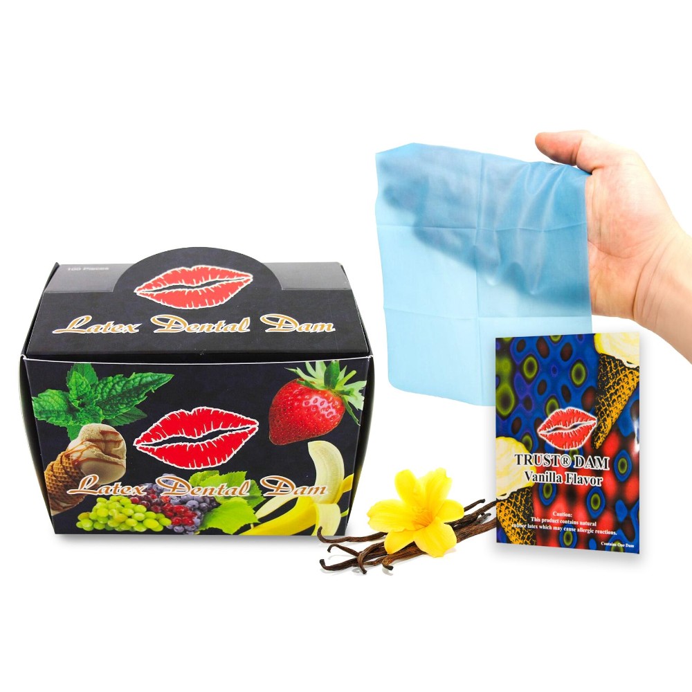 Набір латексних серветок Latex Dental Dams Vanilla 100 шт - зображення 1