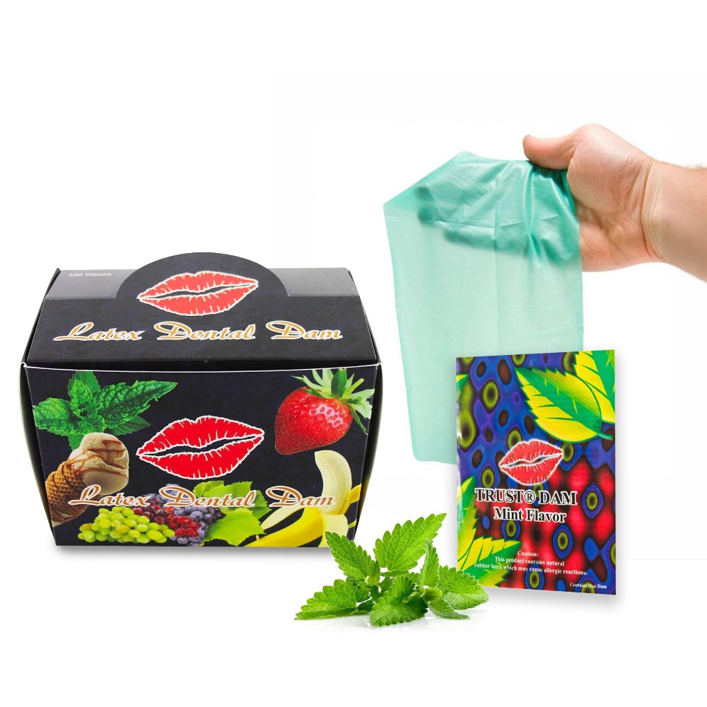 Набір латексних серветок Latex Dental Dams Mint 100 шт - зображення 1