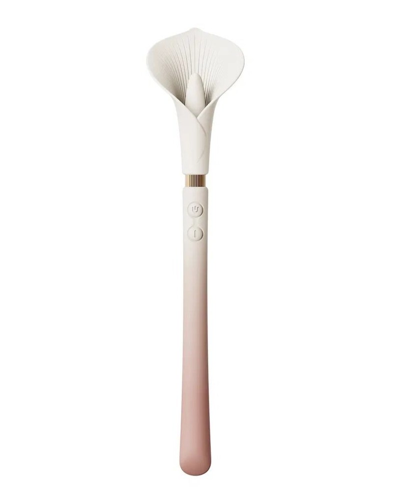 Розкішний вібромасажер Zalo – Calla Blossom Pink, двосторонній, 2 мотори - зображення 1