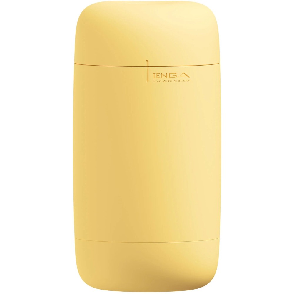 Мастурбатор TENGA PUFFY Custard Yellow, ультрам’який матеріал, багаторазовий, наскрізний - зображення 1