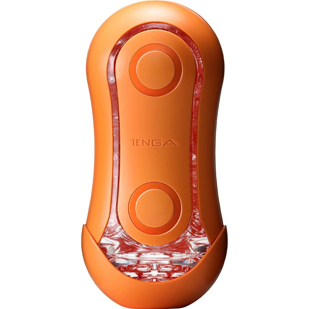 Мастурбатор Tenga Flip Orb — Sunset Orange, з можливістю зміни тиску та стимулювальними кульками всередині - зображення 1