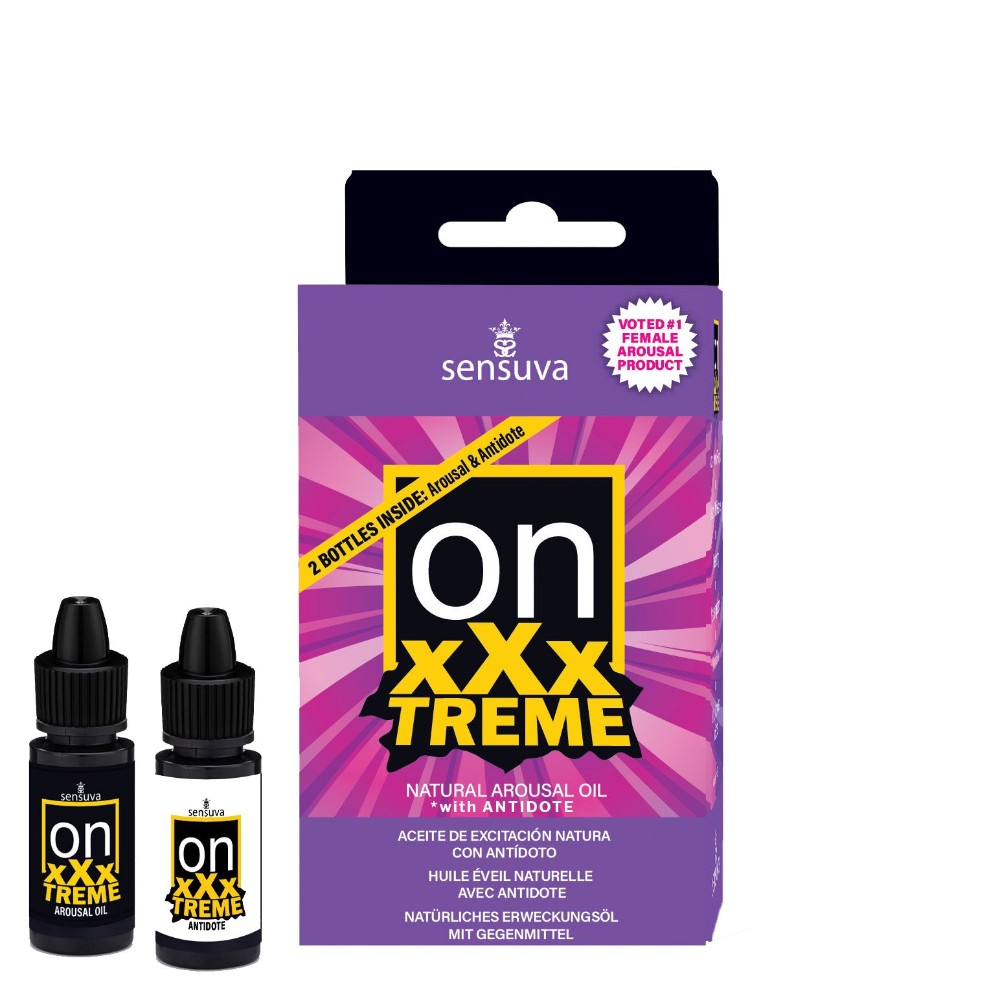 Збуджувальні краплі для клітора Sensuva On xXxTREME Arousal Oil (5 мл) with Antidote (5 мл) + антидот - зображення 1