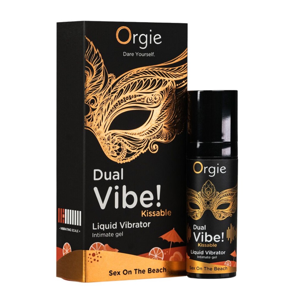 Рідкий вібратор Orgie Dual Vibe! Sex On The Beach Kissable Liquid Vibrator, 15 мл - зображення 1