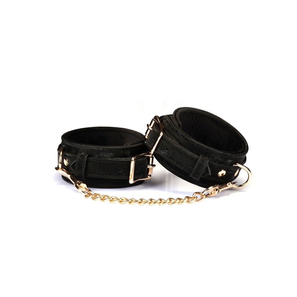 Поножі Liebe Seele Boudoir Amor Ankle Cuffs Black, знімний з’єднувальний ланцюжок - зображення 1