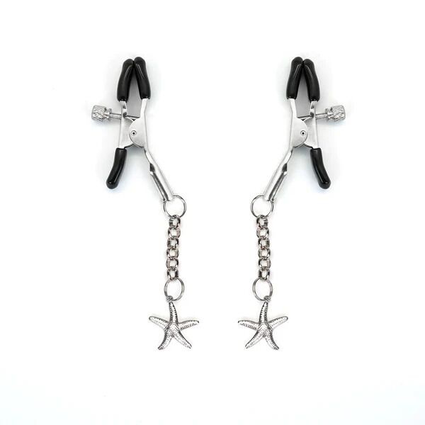 Затискачі для сосків Liebe Seele Starfish Nipple Clamps Silver, підвіска морська зірка - зображення 1