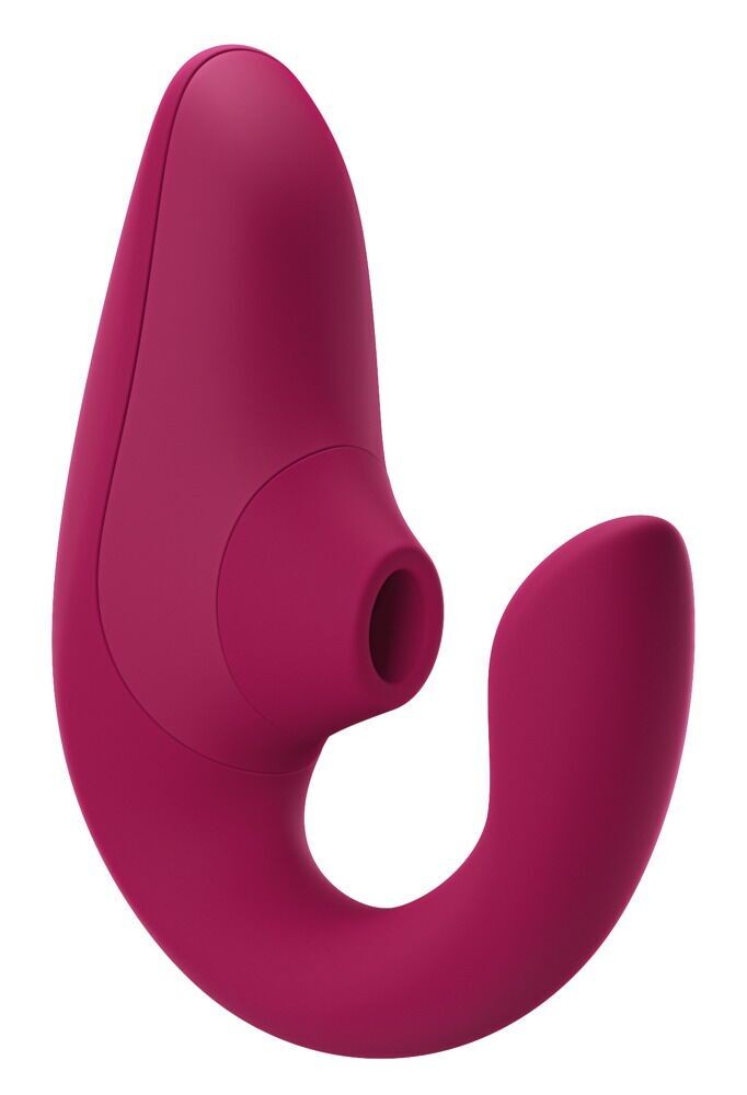 Вагінально-кліторальний стимулятор Womanizer Blend Vibrant Pink, вібрація + вакуум, 2 мотори - зображення 1