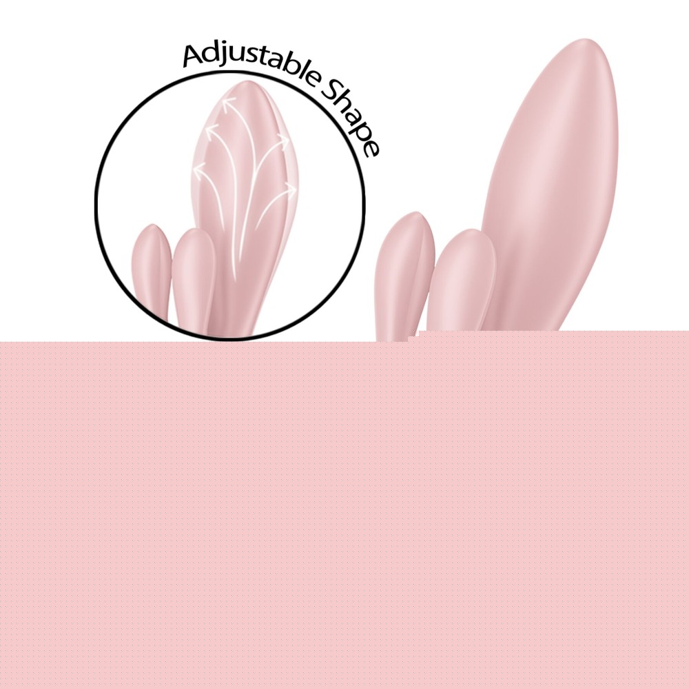 Вібратор-кролик надувний Satisfyer Air Pump Bunny 3, 12 режимів, подвійний відросток - зображення 1