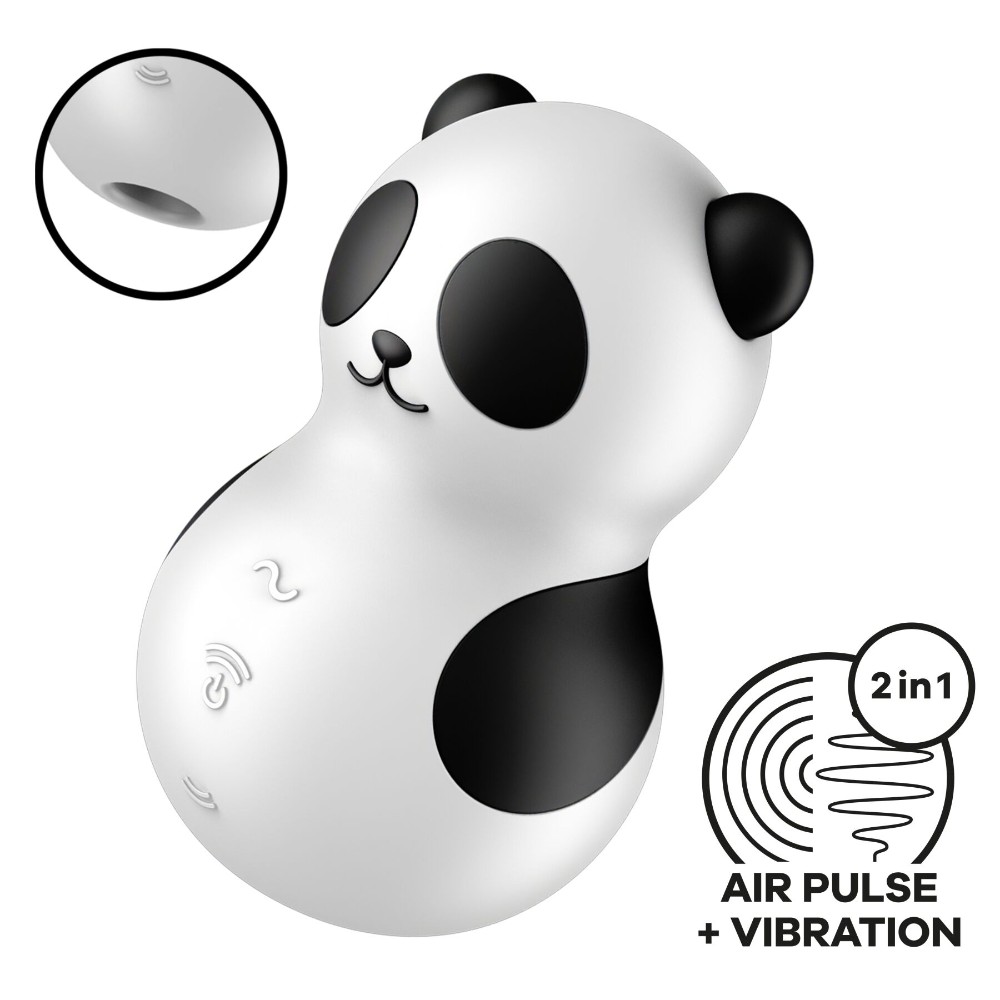 Вакуумний стимулятор з вібрацією Satisfyer Pocket Panda, 12 режимів вібрації, 11 рівнів вакууму - зображення 1