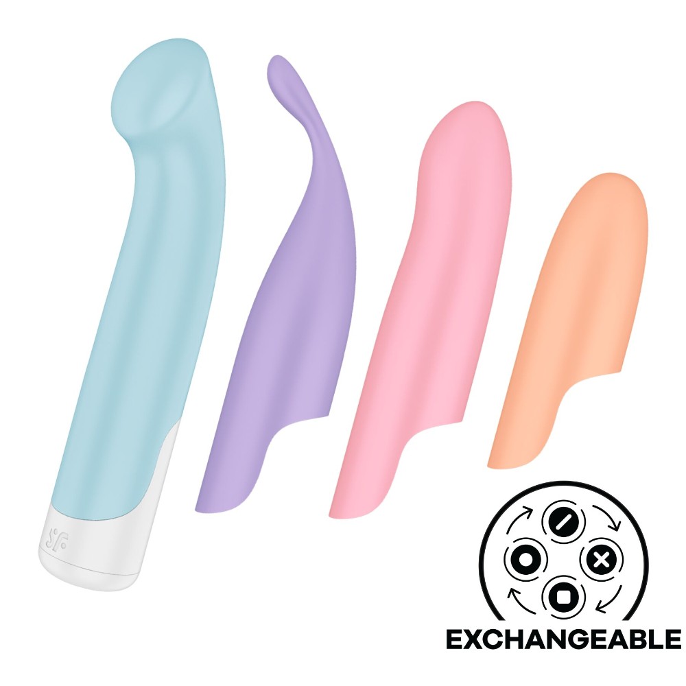 Набір 4-в-1 Satisfyer Playful Four, вібратор та 4 насадки, 12 режимів - зображення 1