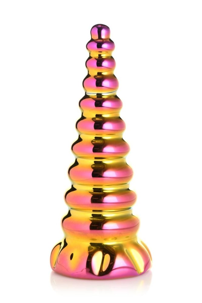 Фентезійний скляний фалоімітатор Creature Cocks Twilight Rainbow Glass Dildo, 16 см - зображення 1