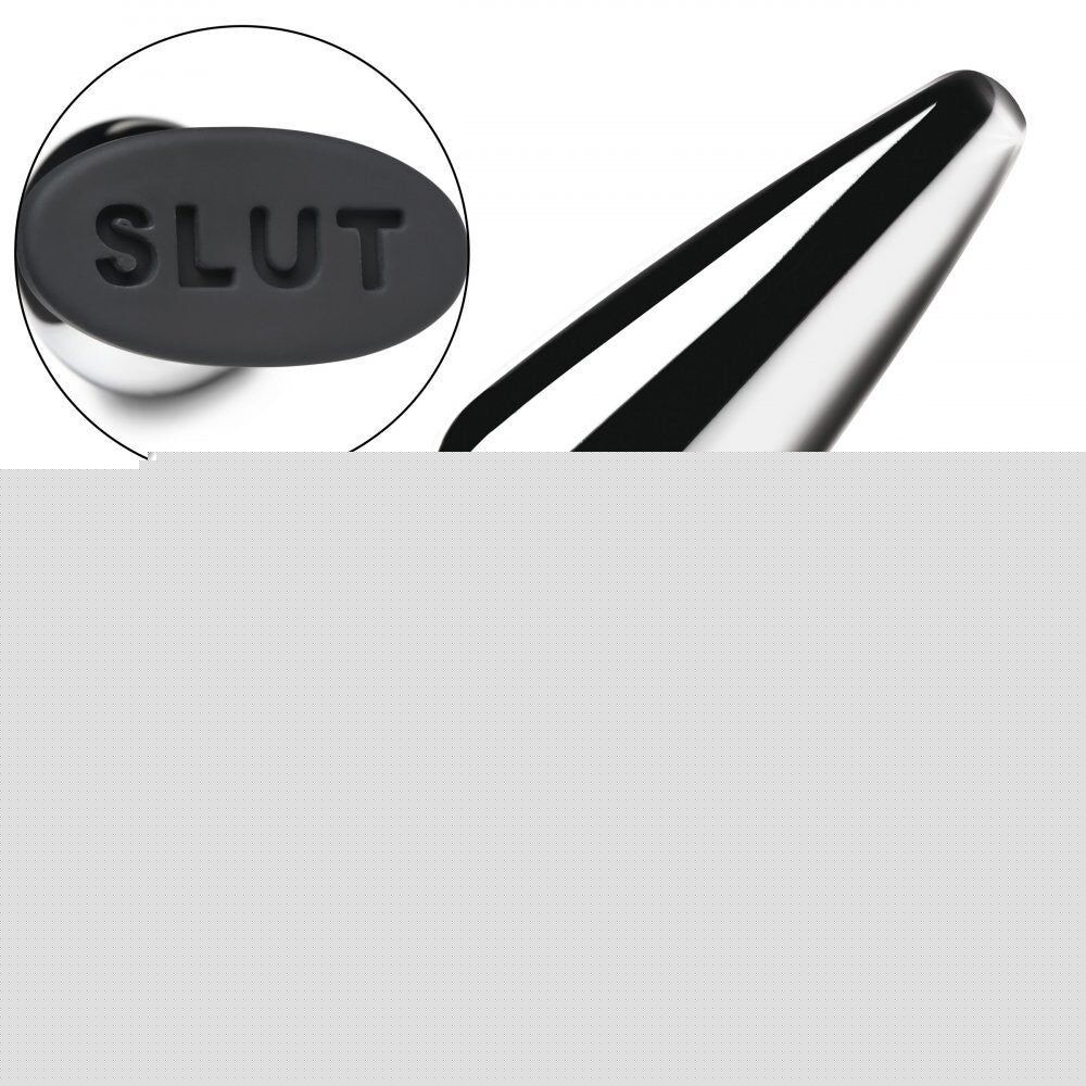 Анальна пробка Master Series Butt Slut Metal & Silicone Butt Plug - Silver - зображення 1
