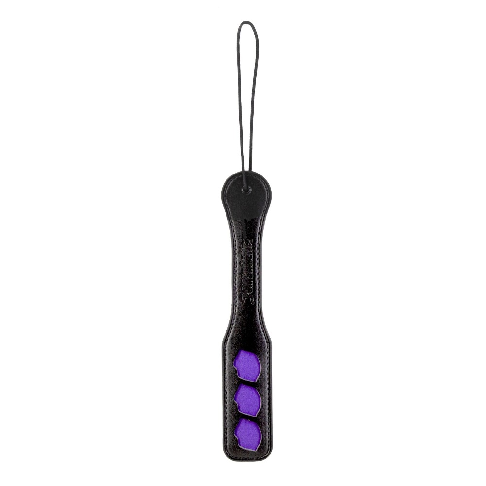 Паддл Punishment – Purple Lips Paddle – Black, залишає слід у вигляді поцілунку - зображення 1
