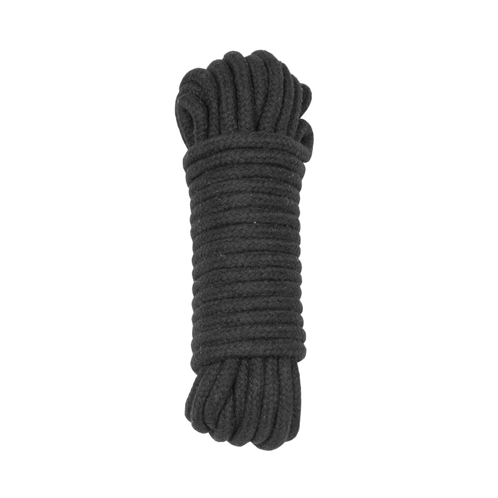 Бавовняна мотузка для шибарі Punishment – Bondage Rope – Black, 9,7 м, чорна - зображення 1